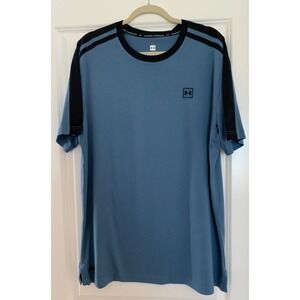Under Armour Unstopable Short Sleeve Tee Shirt XXL Blue Black G006